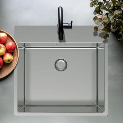 Pure.Sink Exclusivo nerezový dřez 54x52cm Tapwing s otvorem pro kohoutek 10mm rádius PEX5040T-02