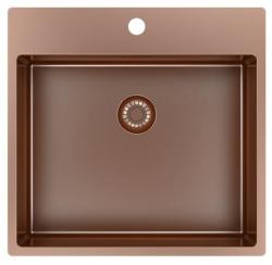Pure.Sink Exclusivo Měděný dřez 54x52 cm Tapwing s otvorem pro kohoutek 10mm rádius PEX5040T-62