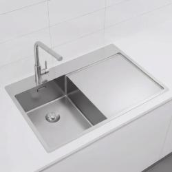Pure.Sink Exclusivo RVS malý dřez s odkapávací částí 78x52 cm Tapwing vlevo PEX3478LT-02