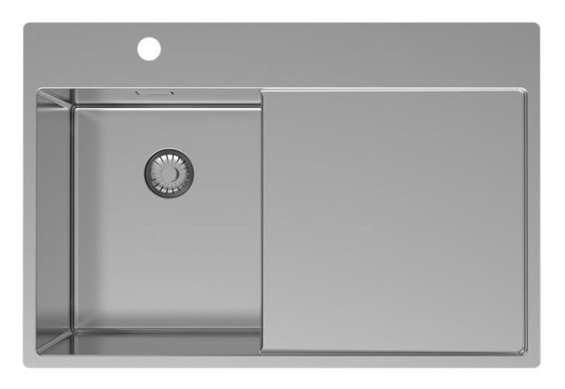 Pure.Sink Exclusivo RVS malý dřez s odkapávací částí 78x52 cm Tapwing vlevo PEX3478LT-02