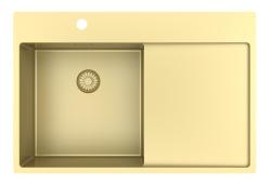 Pure.Sink Exclusivo Zlatý dřez s odkapávací částí 78x52 cm Tapwing vlevo PEX4078LT-60