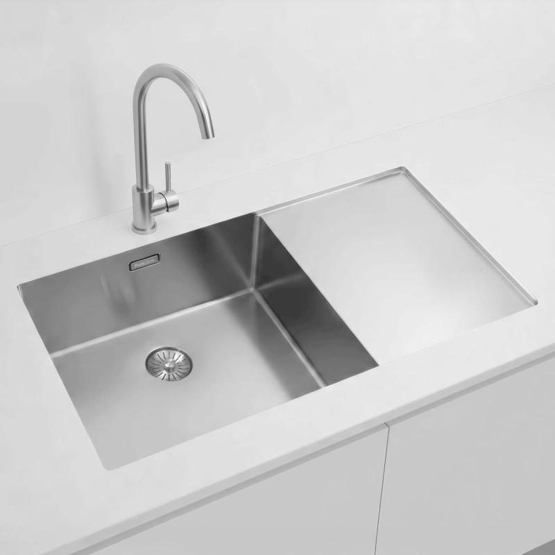 Pure.Sink Exclusivo nerezový dřez s odkapávací částí 86x52 cm Tapwing vlevo PEX5086LT-02
