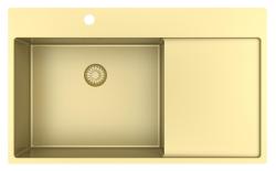 Pure.Sink Exclusivo Zlatý dřez s odkapávací částí 86x52 cm Tapwing vlevo PEX5086LT-60