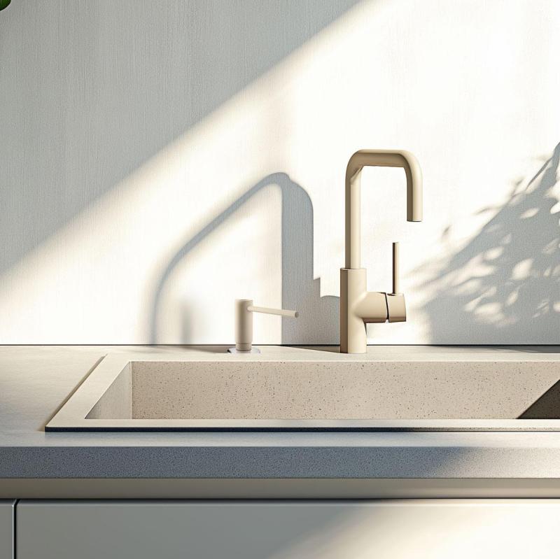 Franke Active kuchyňský vestavný dávkovač mýdla granit Coffee cream 112.0633.091