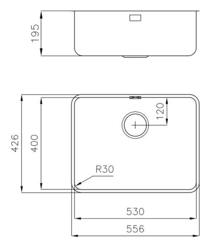 Foster Nerezový dřez 53 x 40 cm Vestavěný 1208971523