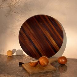 Woodsea Řezník Kolo - Ořechové Dřevěné Řezací Prkno Kolo Ø50 cm 1208971533