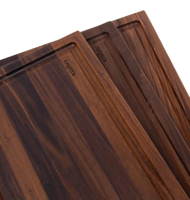 Woodsea Butcher Groove L - Ořechové dřevěné prkénko na krájení se šťávovým kanálem 60x45 cm 1208971536
