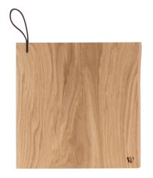 Woodsea Chop-Chop Oak S - Dubová prkénko na krájení 25x24cm s koženou rukojetí 1208971539