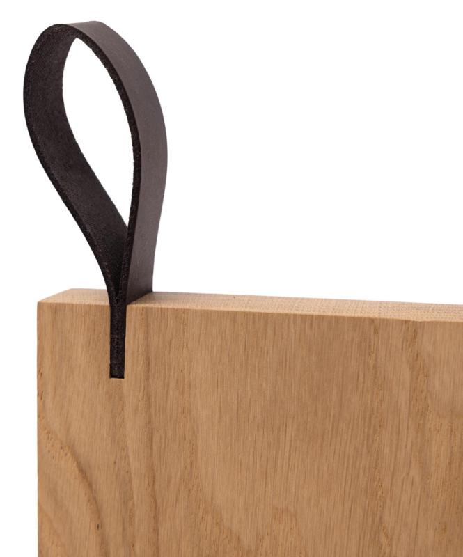 Woodsea Chop-Chop Oak M - Dubová prkénko na krájení 35x24cm s koženou rukojetí 1208971540