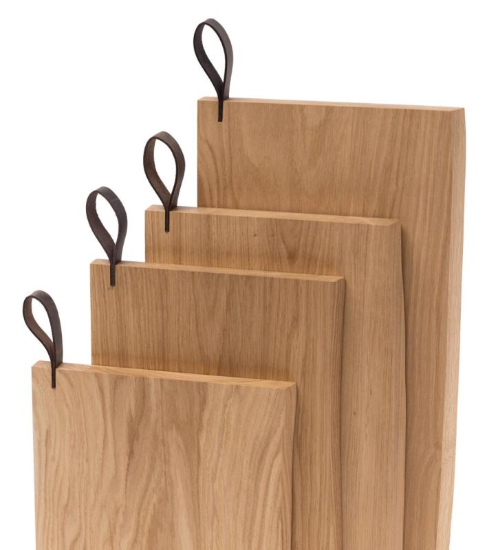 Woodsea Chop-Chop Oak XL - Dubová prkénko na krájení 50x24cm s koženou rukojetí 1208971542