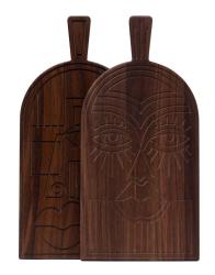 Woodsea Mask Walnut - Výřezová a podávací prkno z ořechového dřeva 38x19 cm 1208971561