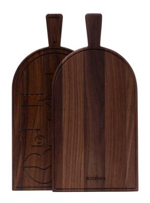 Woodsea Mask Walnut - Výřezová a podávací prkno z ořechového dřeva 38x19 cm 1208971561