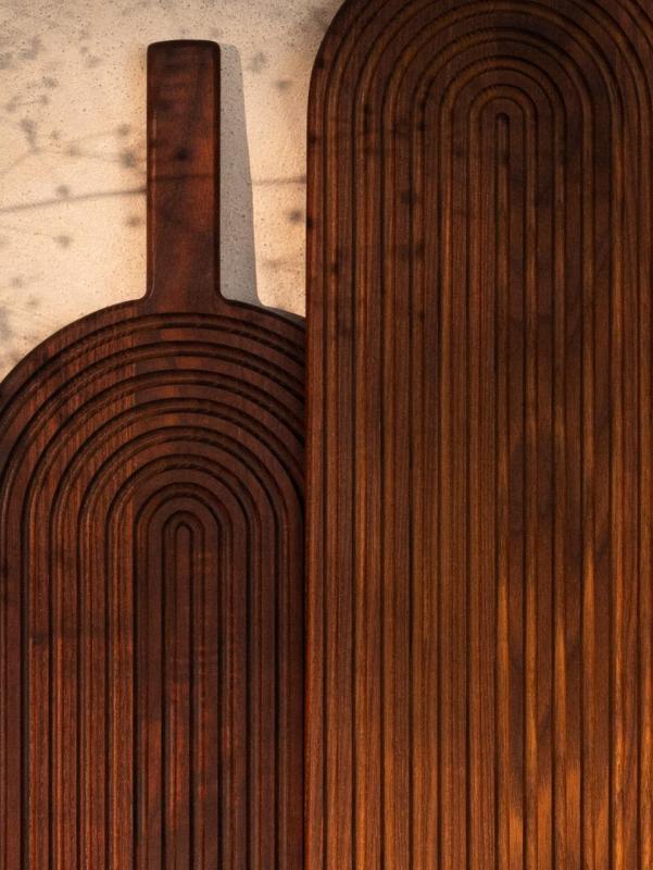 Woodsea Rainbow Ash L - Dřevěná duhová prkénko na krájení a podávání z jasanového dřeva 63x15 cm 1208971564