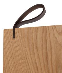 Woodsea Serving S - Dubová servírovací prkénko 55x17 cm s koženou rukojetí 1208971615