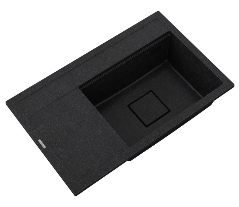 Graniteland Seta Granitový černý arduin Tvrdý kámen Umyvadlo nástavba 80x50 cm 1208971619