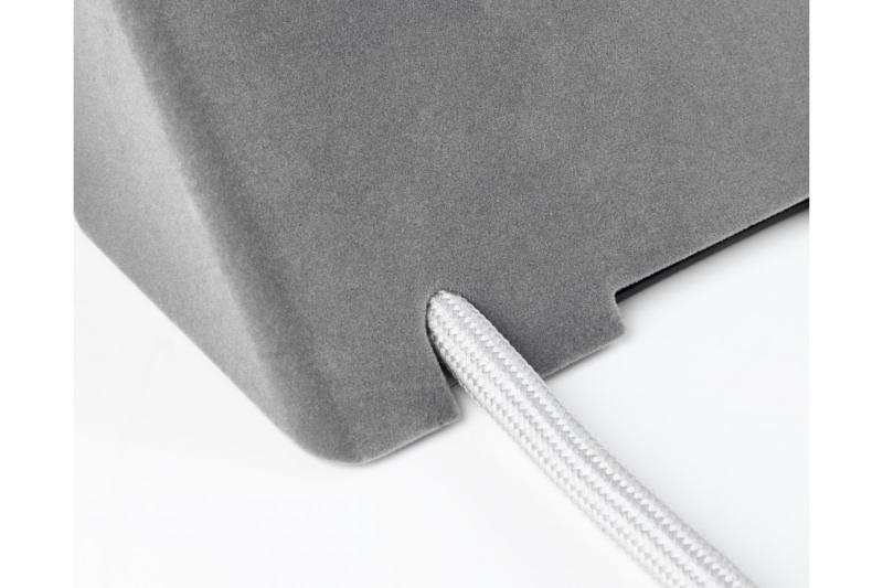 Nábytková zásuvka SOFITO, 2xSHUKO, USB A+C, kabel 1,5 m, šedý flock