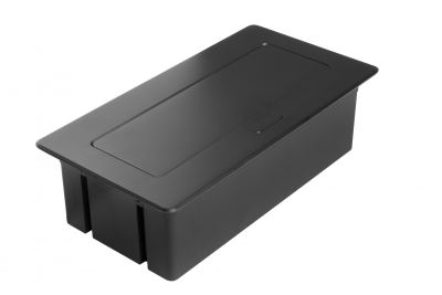 Nábytková zásuvka MULTISOFT, 2xSHUKO, USB A+C, RJ45, HDMI kabel 1,5 m, černá