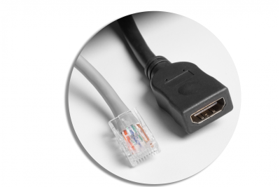 Nábytková zásuvka MULTISOFT, 2xSHUKO, USB A+C, RJ45, HDMI kabel 1,5 m, černá
