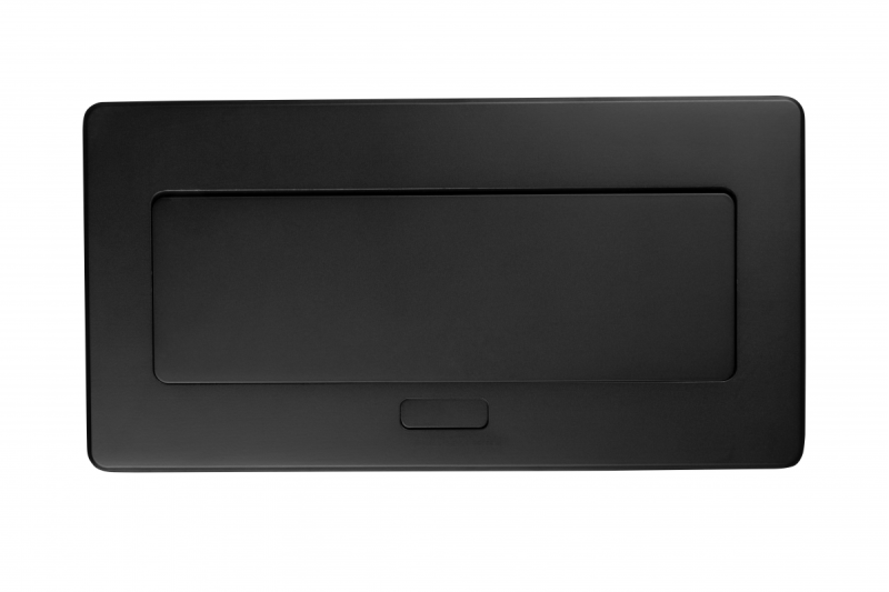 MULTISOFT nábytková zásuvka 2x Zásuvka s uzemněním, USB A+C, RJ45, HDMI, napájecí kabel s vidlicí, černá