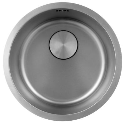 Pure.Sink Rondo Nerezový Okrouhlý Dřez plochá montáž, podmontáž a nadstavba 38 cm PRN38-02
