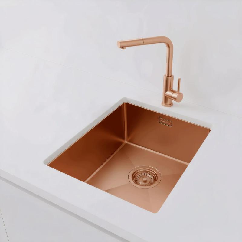 Pure.Sink Luxion Měděný dřez 36x40 cm podstavný, zapuštěný a nástavbový PLX3640-62