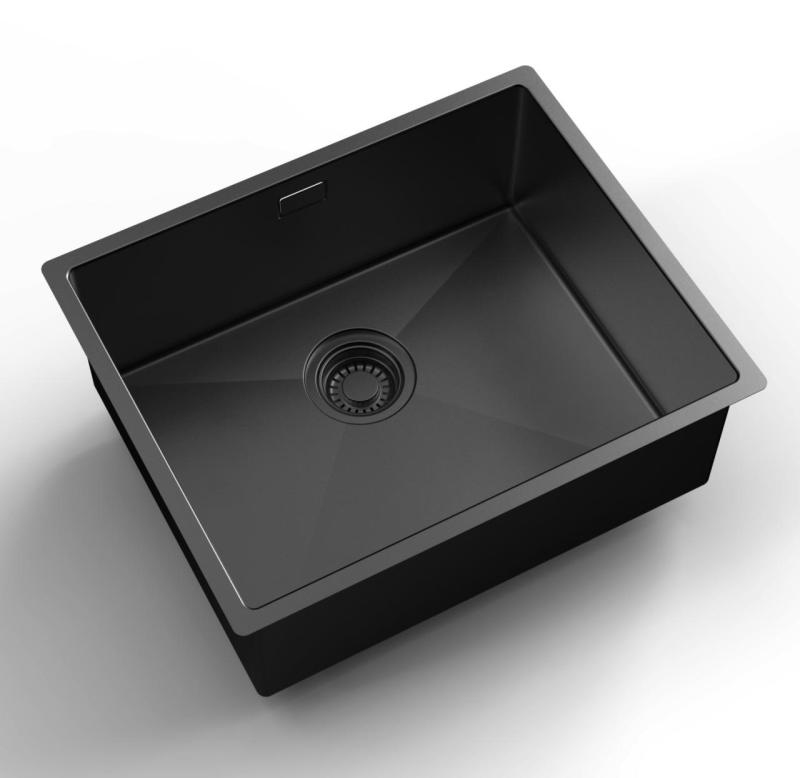 Pure.Sink Luxion PVD Černý dřez 50x40 cm podstavný, zapuštěný a nástavný PLX5040-63