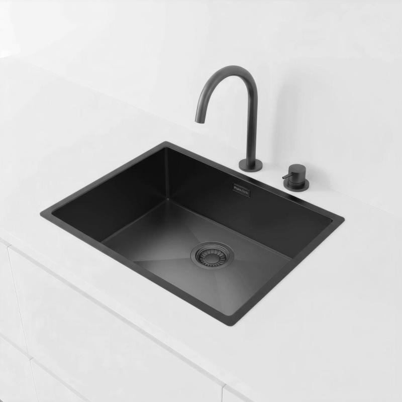 Pure.Sink Luxion PVD Černý dřez 50x40 cm podstavný, zapuštěný a nástavný PLX5040-63