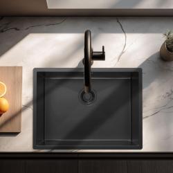 Pure.Sink Luxion PVD Černý dřez 55x40 cm podstavný, zapuštěný a nástavbový PLX5540-63