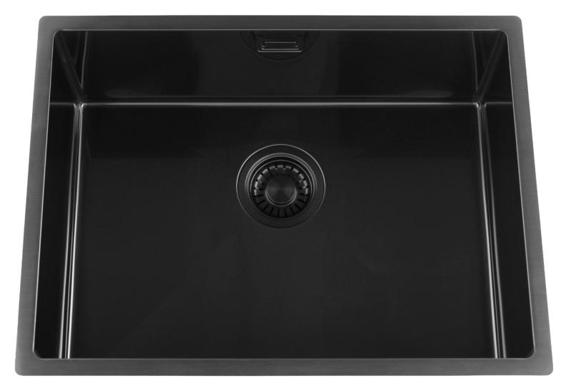 Pure.Sink Luxion PVD Černý dřez 55x40 cm podstavný, zapuštěný a nástavbový PLX5540-63
