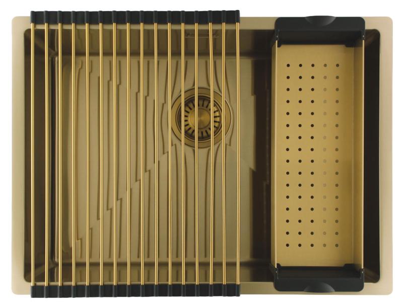 Pure.Sink Luxion Zlatý dřez 55 x 40 cm, podstavný, vestavný a nástavný PLX5540-60