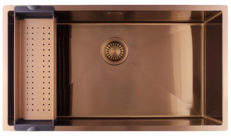 Pure.Sink Luxion Velký měděný dřez 74 x 40 cm, podstavný, vestavný a nástavný PLX7440-62