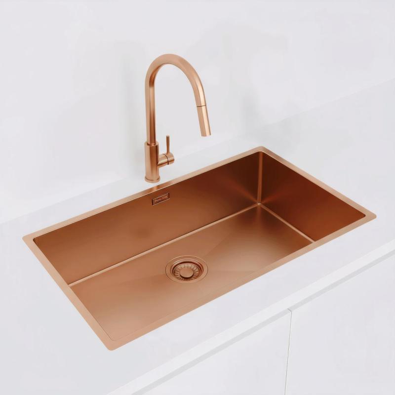 Pure.Sink Luxion Velký měděný dřez 74x40 cm podstavný, zapuštěný a povrchový PLX7440-62