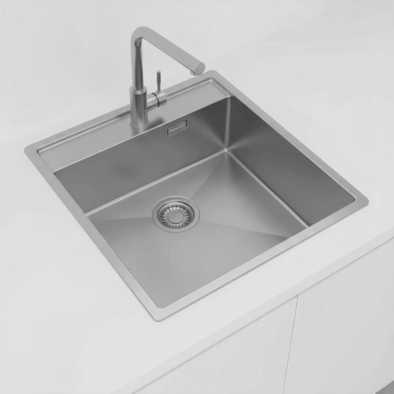 Pure.Sink Luxion nerezový dřez 51x50 cm Tapwing s otvorem pro baterii PLX5150T-02