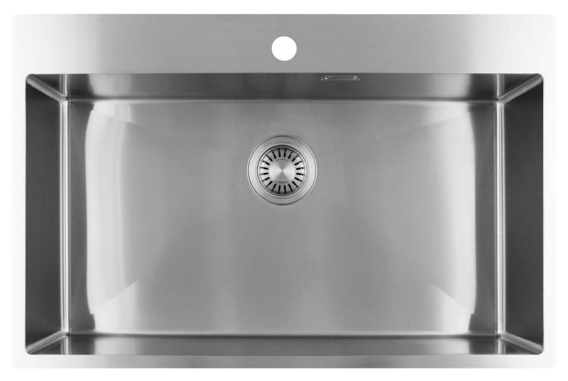 Pure.Sink Luxion Velký nerezový dřez 78x50 cm Tapwing s otvorem pro baterii PLX7850T-02