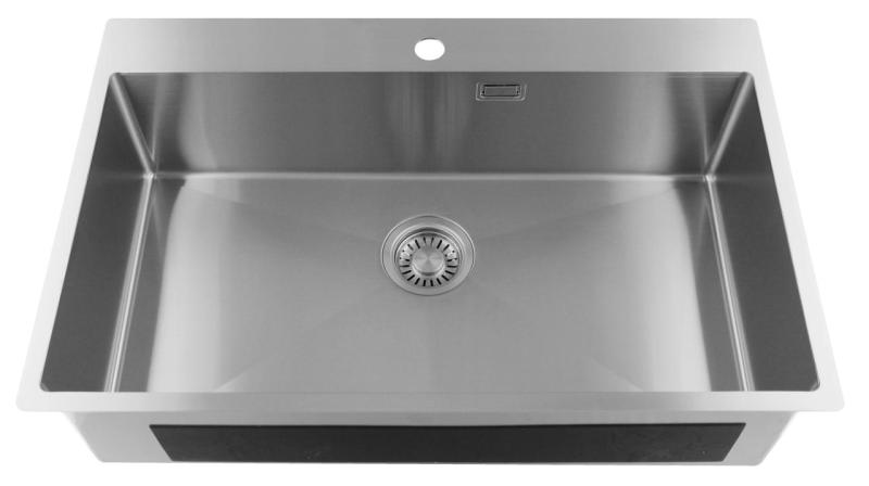 Pure.Sink Luxion Velký nerezový dřez 78x50 cm Tapwing s otvorem pro baterii PLX7850T-02