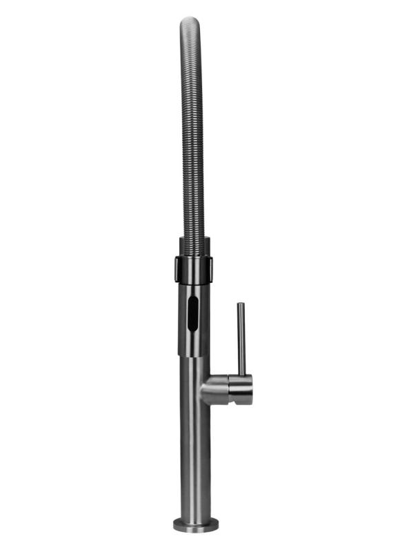 Pure.Sink Luxion Masivní nerezová kuchyňská baterie Profi s flexibilním výtokem a 2 druhy proudu PLXFLEX-02