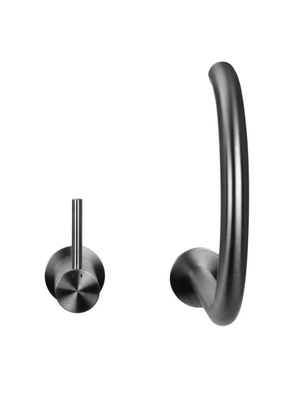 Pure.Sink Luxion 2otvorový masivní nerezový kuchyňský kohoutek s kulatým výtokem PLX2HR-02