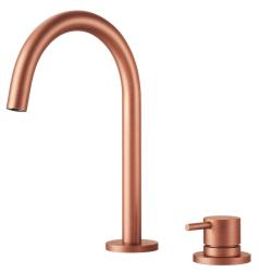 Pure.Sink Luxion 2otvorová měděná kuchyňská baterie s kulatým výtokem PLX2HR-62