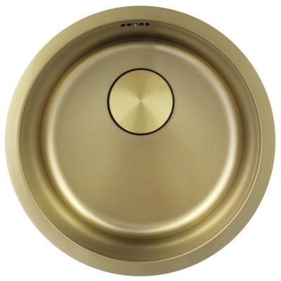 Pure.Sink Rondo Zlatý Kruhový Dřez rovný vložení, spodní montáž a nástavba 38 cm PRN38-60