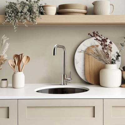 Pure.Sink Rondo Gun metal Kruhový dřez plochý vestavba, podstavba a nástavba 38 cm PRN38-61