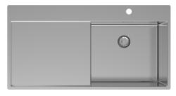 Pure.Sink Exclusivo Nerezový dřez s odkapávací částí 100 x 52 cm, kohoutek vpravo PEX47100RT-02