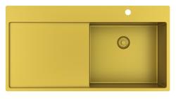 Pure.Sink Exclusivo Zlatý dřez s odkapávačem 100x52 cm Páková baterie vpravo PEX47100RT-60