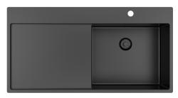 Pure.Sink Exclusivo Kovový dřez s odkapávací částí 100 x 52 cm, kohoutek vpravo PEX47100RT-61