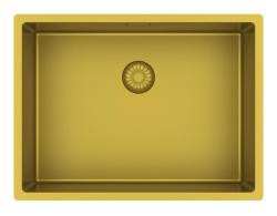 Pure.Sink Exclusivo Zlatý dřez 55 x 40 cm, poloměr 10 mm, podstavný, plochý a nástavný PEX5540-60