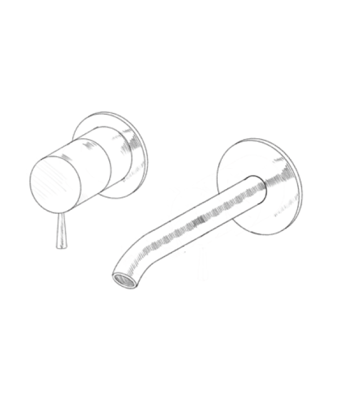 MURO TUA Nástěnná baterie k umyvadlu, chrom M1.AB1.2.CR