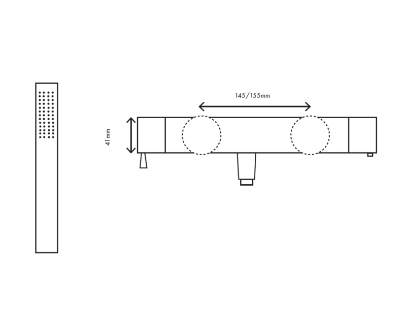MURO TUA sprchová baterie se sprchovou soupravou chrom M1.B1.CR