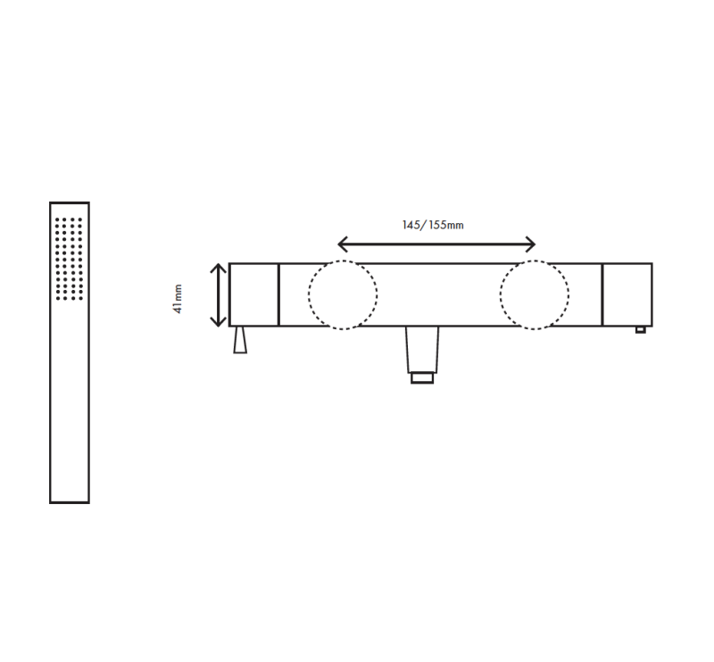 MURO TUA termostatická sprchová baterie se sprchovou soupravou chrom M1.B1TH.CR