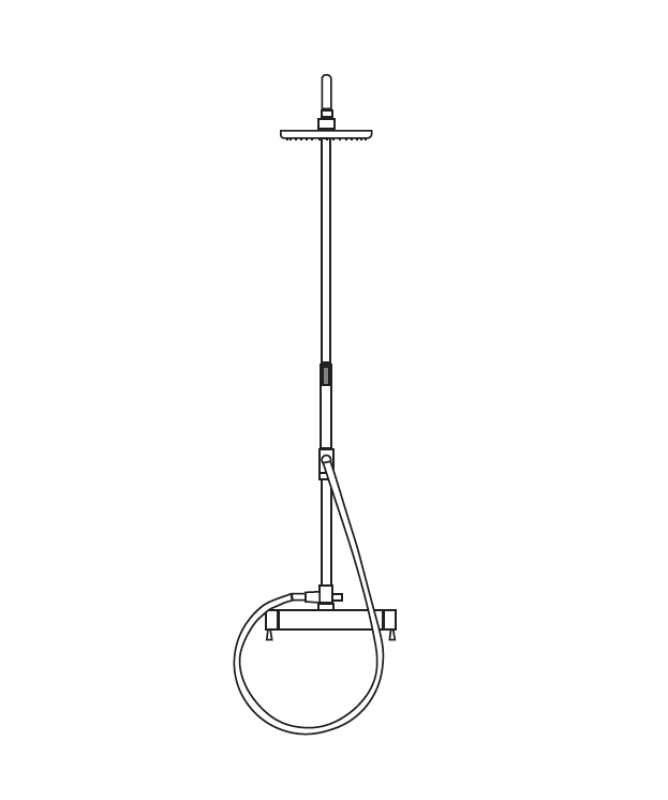 MURO TUA sprchová kombinace s dešťovou sprchou chrom M1.B11.CR