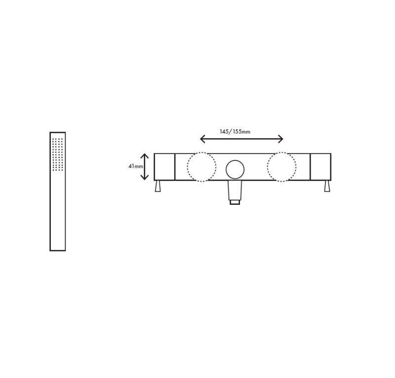 MURO TUA směšovač vany s ruční sprchou chrom M1.B2.CR