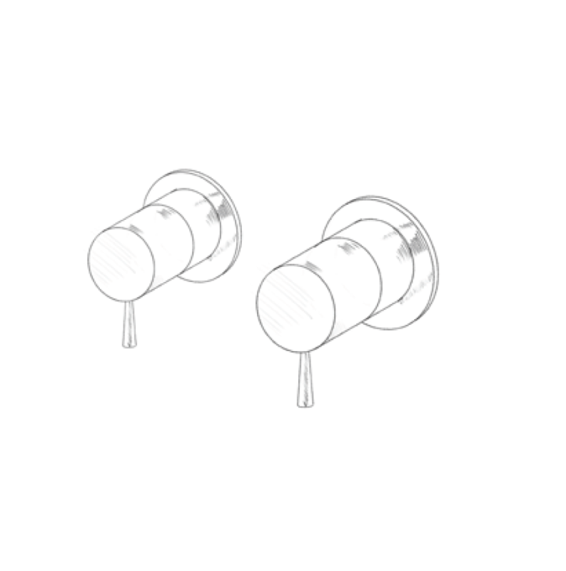 MURO TUA Nástěnná směšovací baterie s přepínacím kohoutem, chrom M1.B32.R.CR